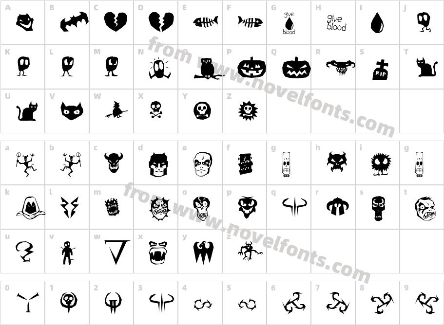 ILL oCtoBer 98Character Map