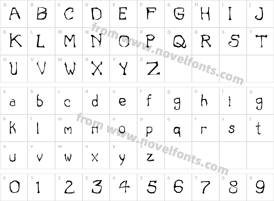 ILL oMenCharacter Map