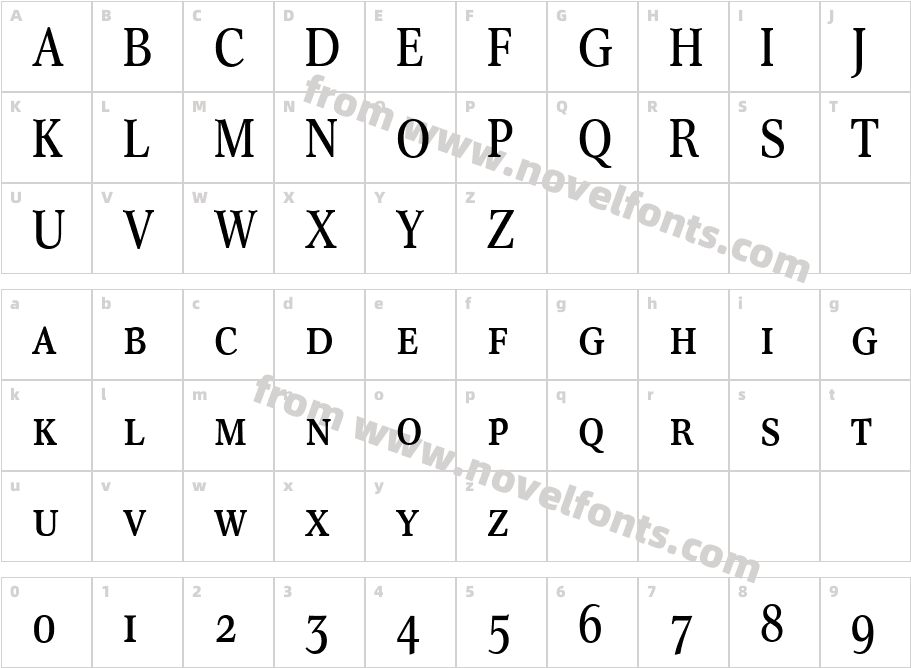 Concorde Nova (R) Expert RegularCharacter Map