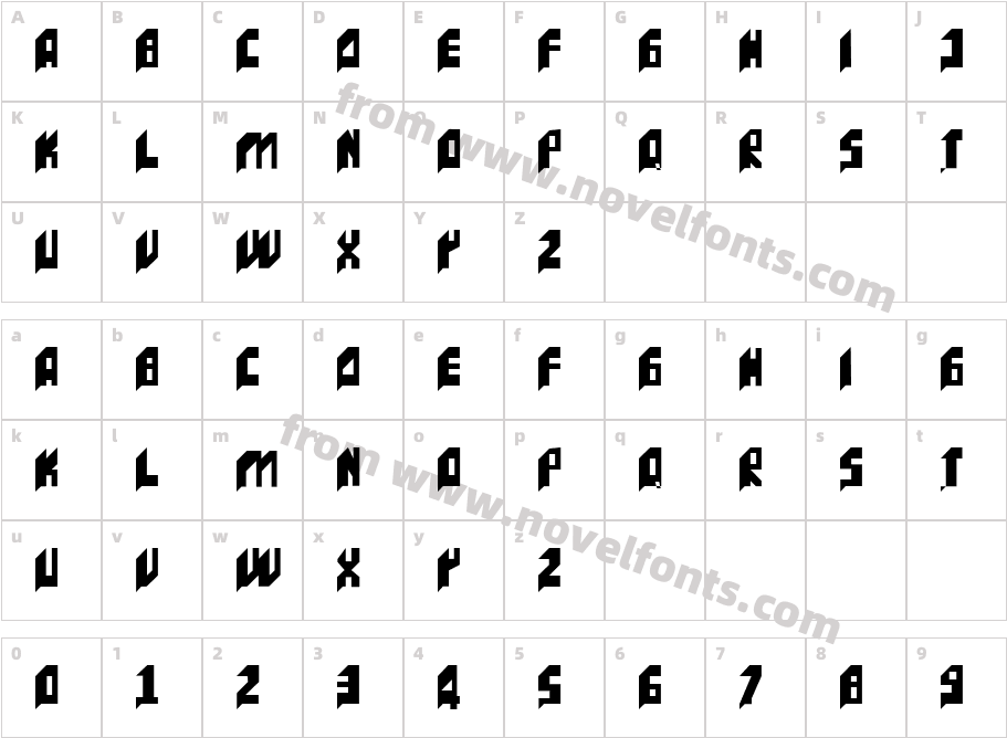 INCACCharacter Map