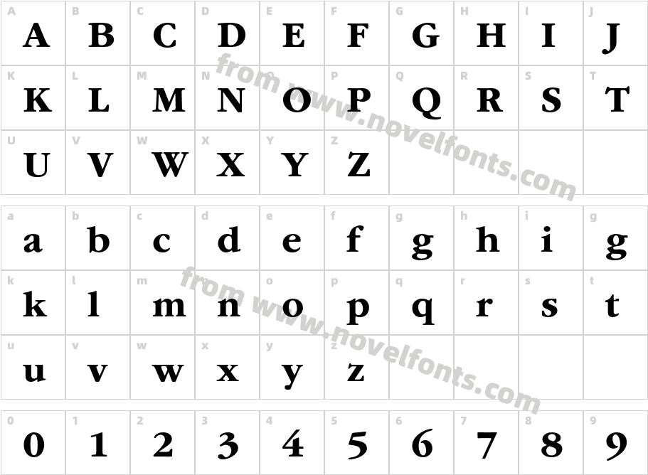 ITCGaramondStd-BdCharacter Map