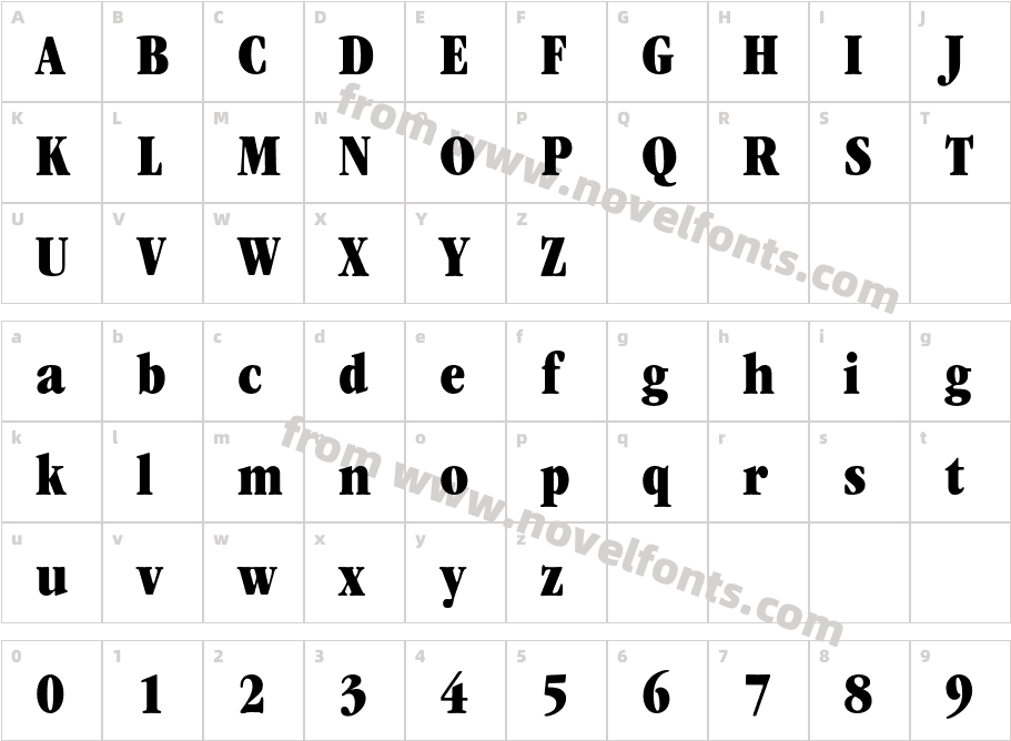 ITCGaramondStd-UltCondCharacter Map