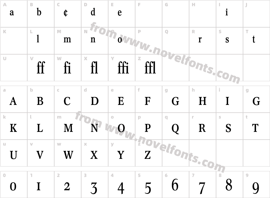 ConcordeNova-RegularExpCharacter Map