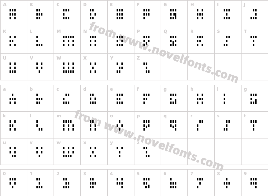 Iconian CondensedCharacter Map