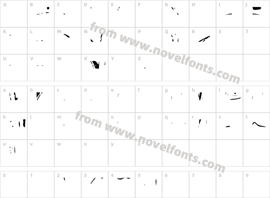 IgaramCharacter Map