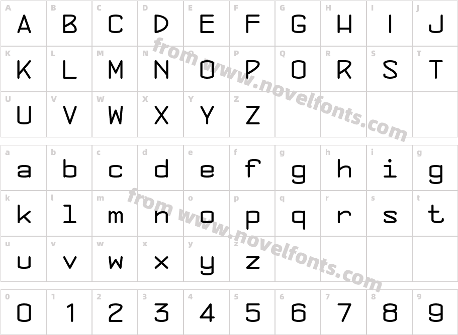 Concursico Mono BTNCharacter Map