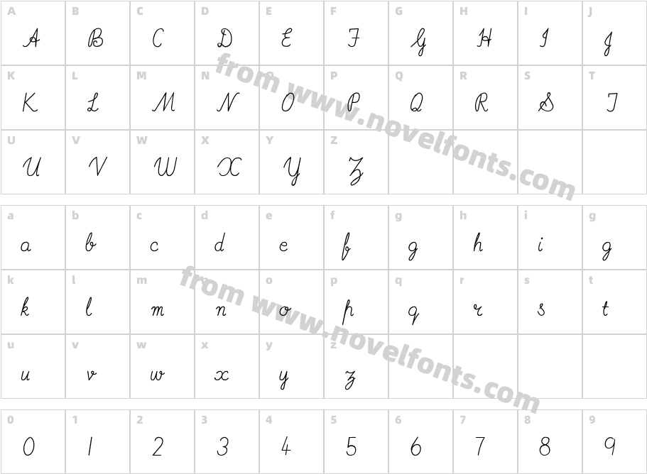 Imrans School ItalicCharacter Map