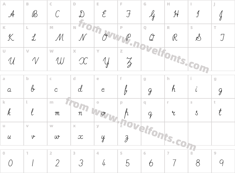 ImransSchool2-ItalicCharacter Map