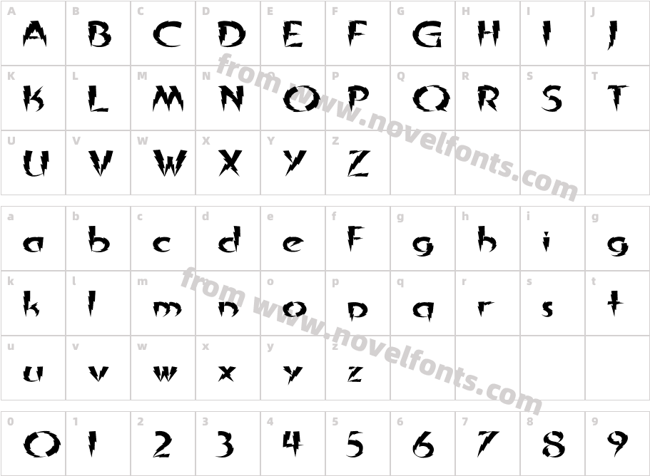 In A Flash ExpandedCharacter Map