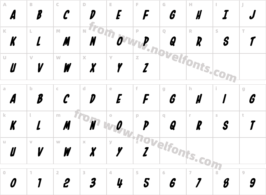 In-House Edition Bold ItalicCharacter Map