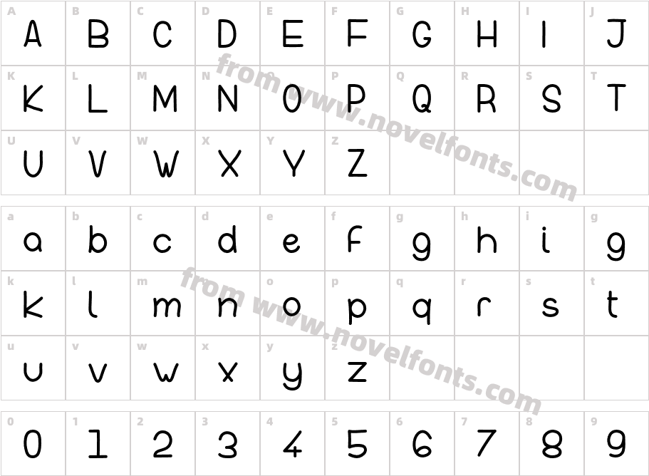 InFormal Style RegularCharacter Map