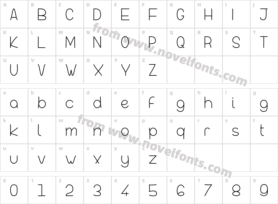 InFormal Style ThinCharacter Map