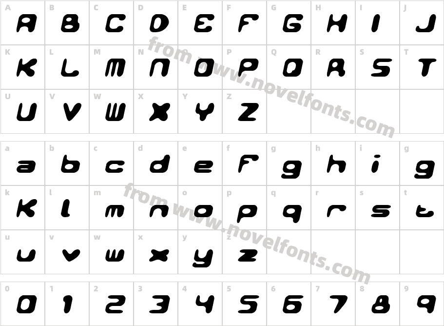 Conduit 2 Italics BRKCharacter Map