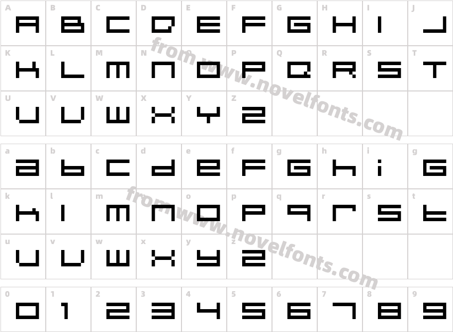 Indieutka Pixel8Character Map