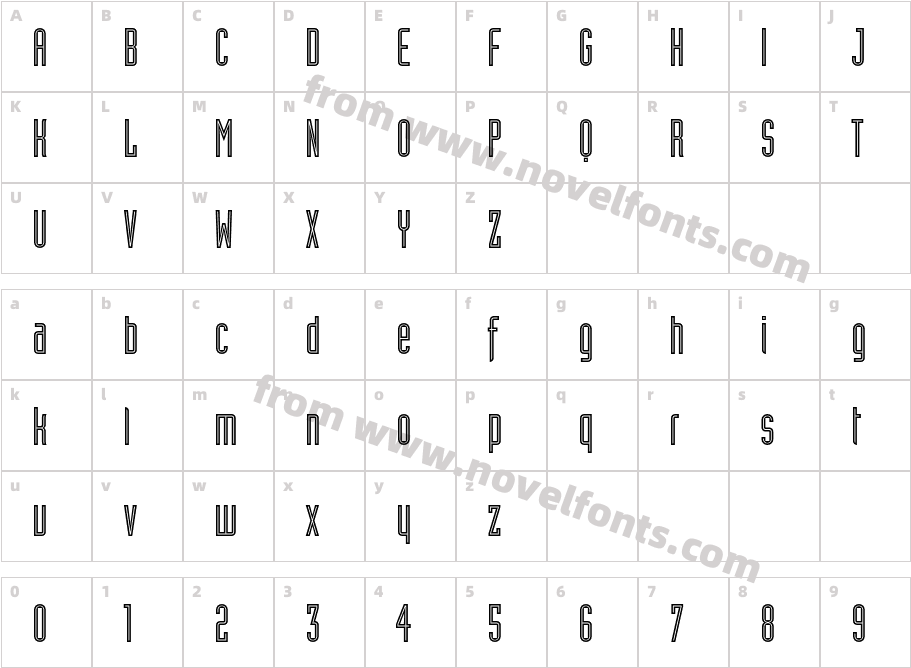 Industria-InlineCharacter Map