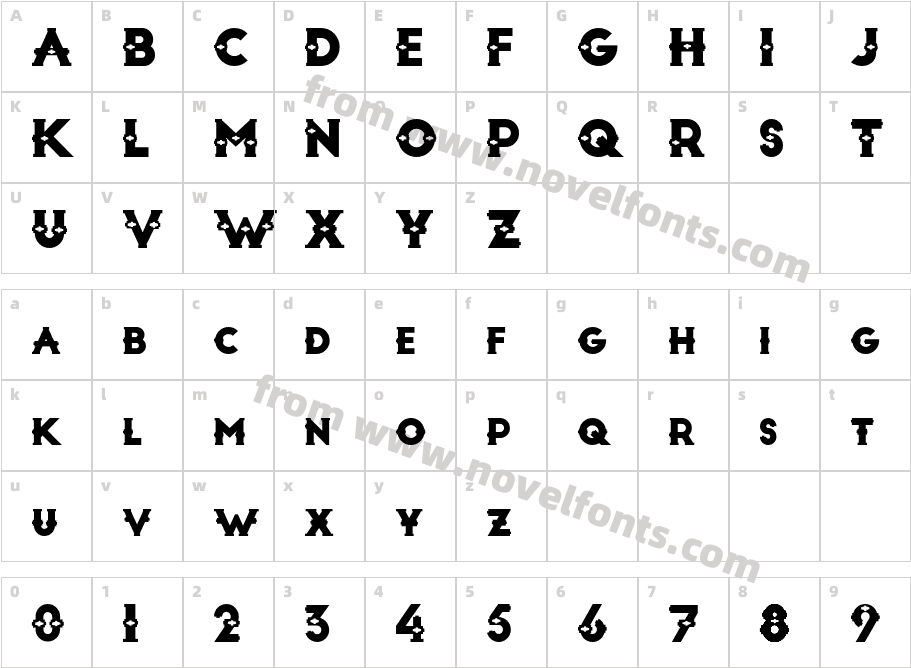 ARTESANIA Display BoldCharacter Map