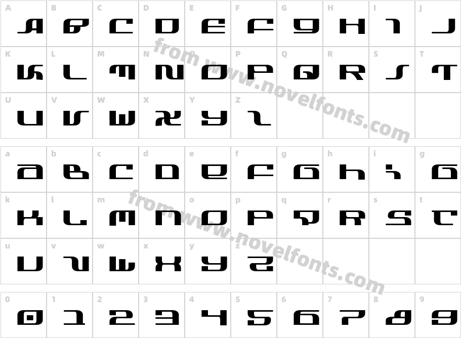 Infinity Formula ExpandedCharacter Map