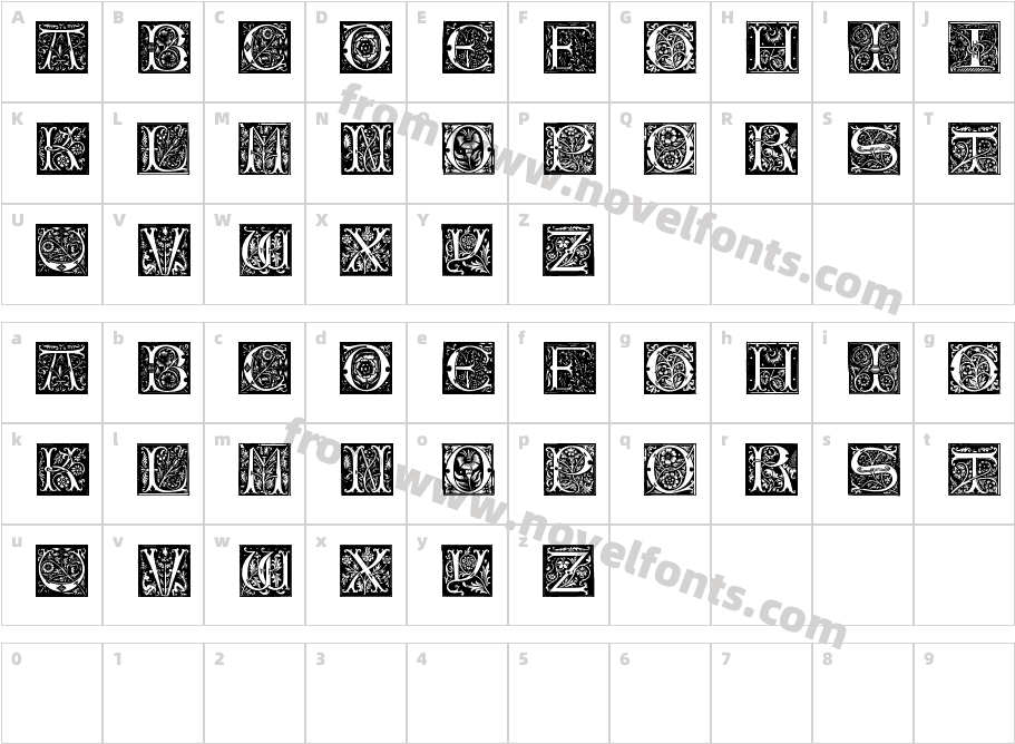 Initials TFBCharacter Map