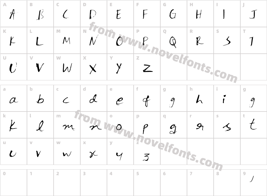 InkPenCharacter Map