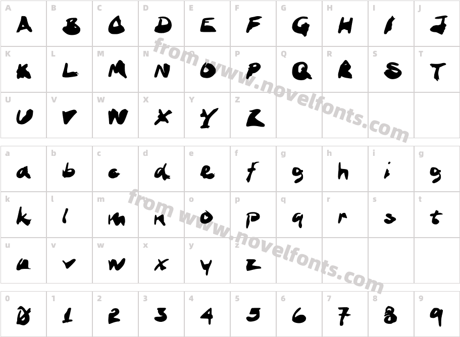 InkStandCharacter Map