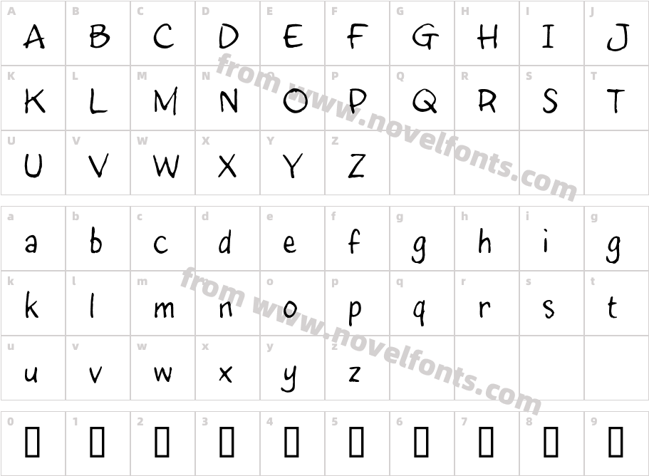 InkyDoo_Regular_TRIALCharacter Map