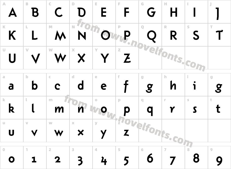 Instanter-BoldCharacter Map