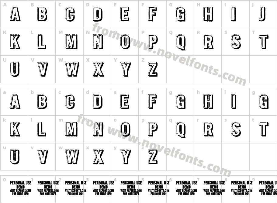 Intaglio DEMOCharacter Map