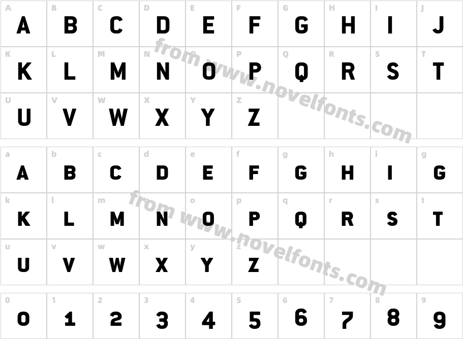 ConduitSCITC ExtraBoldCharacter Map