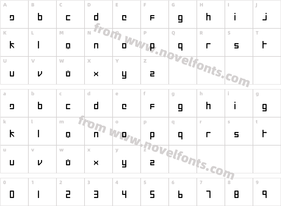 Intercorp II RegularCharacter Map