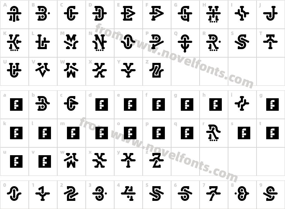 Interlock RegularCharacter Map