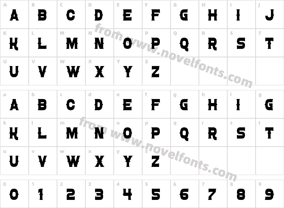 Confetti WesternCharacter Map