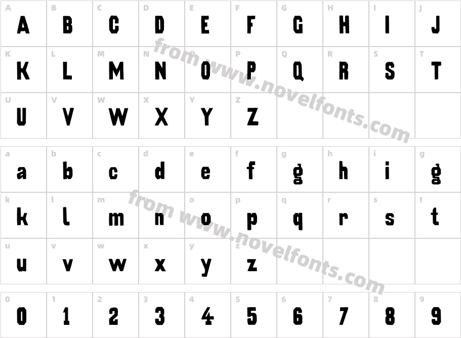 Iodine-BoldCharacter Map