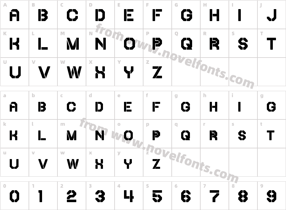 Iori BoldCharacter Map