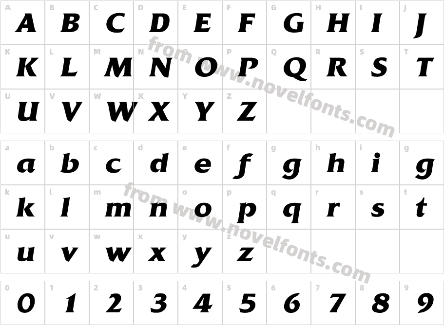 Iquadrat-BoldCharacter Map