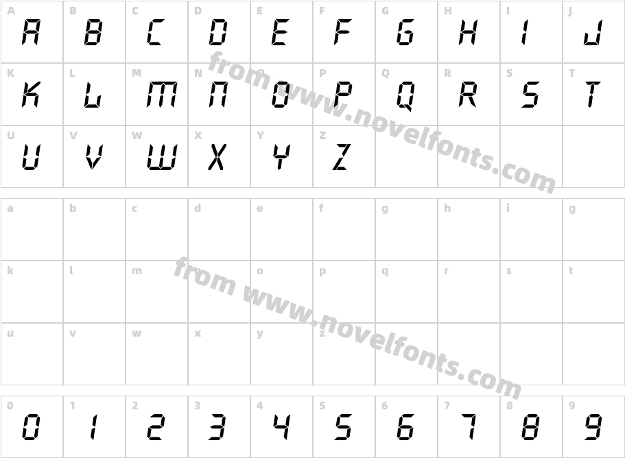 Iquartz-MediumCharacter Map