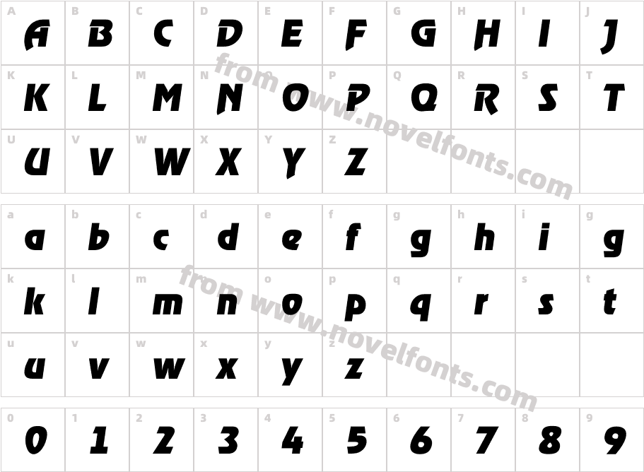 Iragtime-ExtraBoldCharacter Map