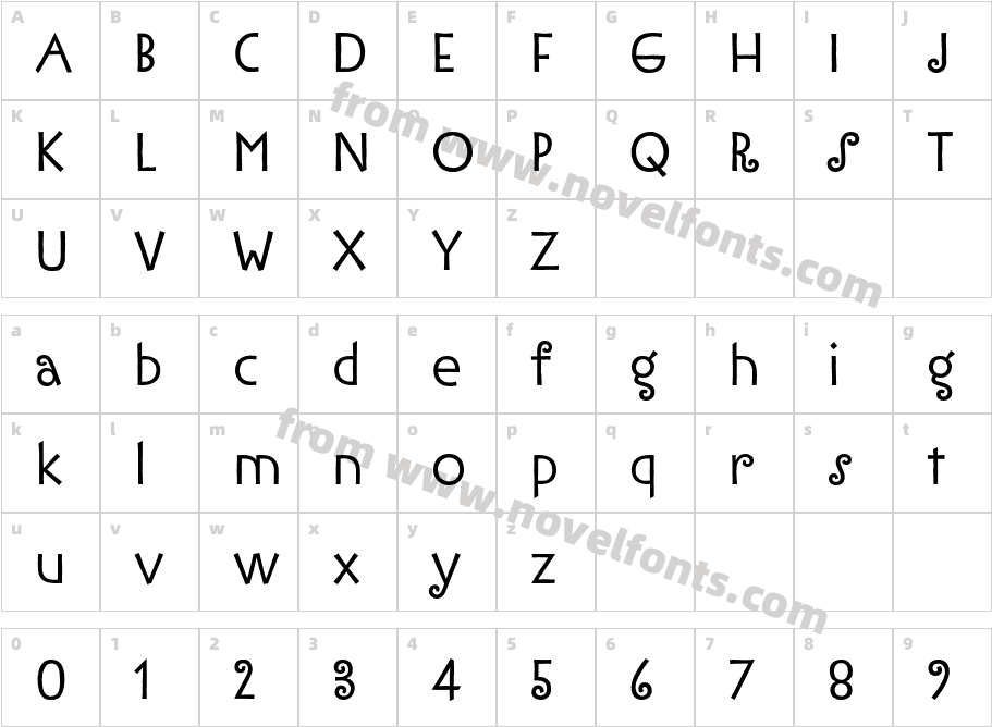 IronworkITCStdCharacter Map