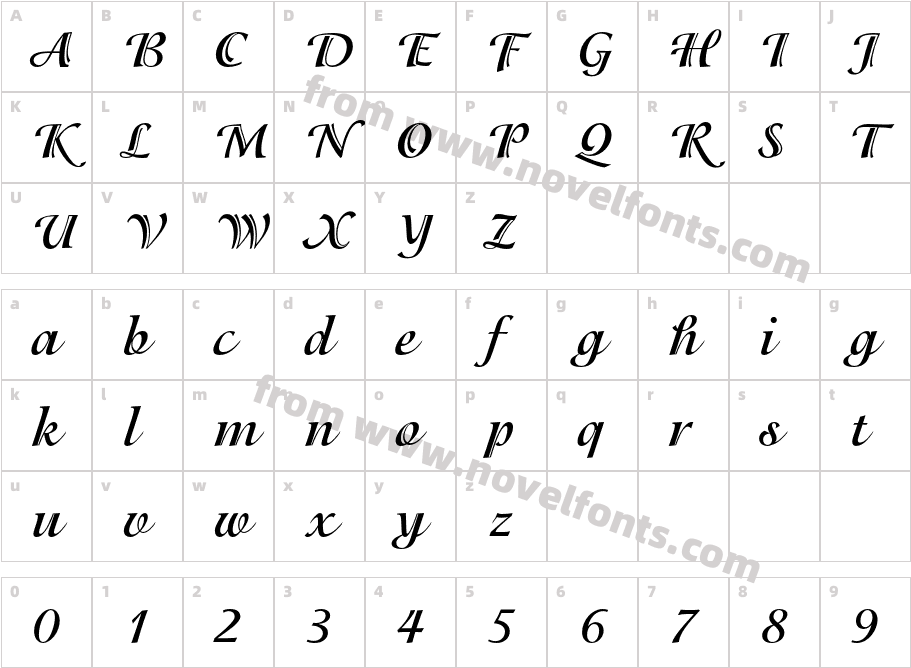 Isadora-BoldCharacter Map