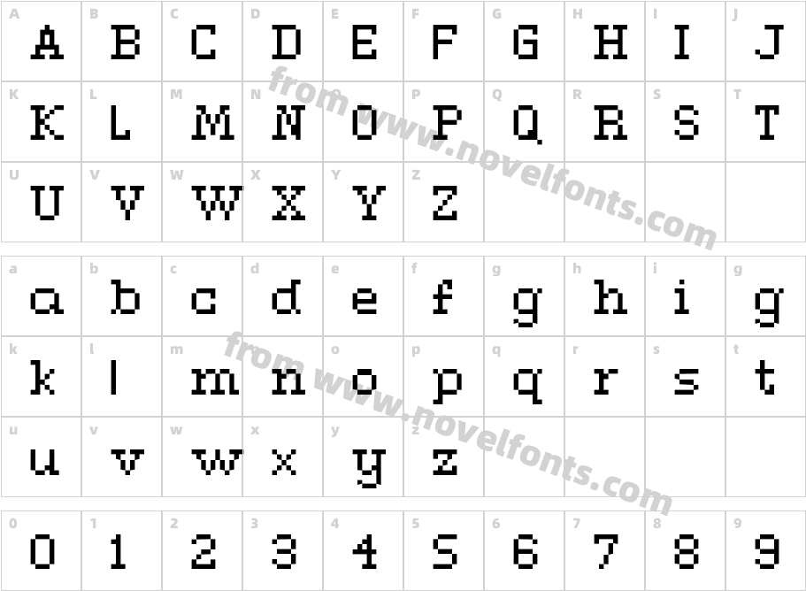 Connection SerifCharacter Map