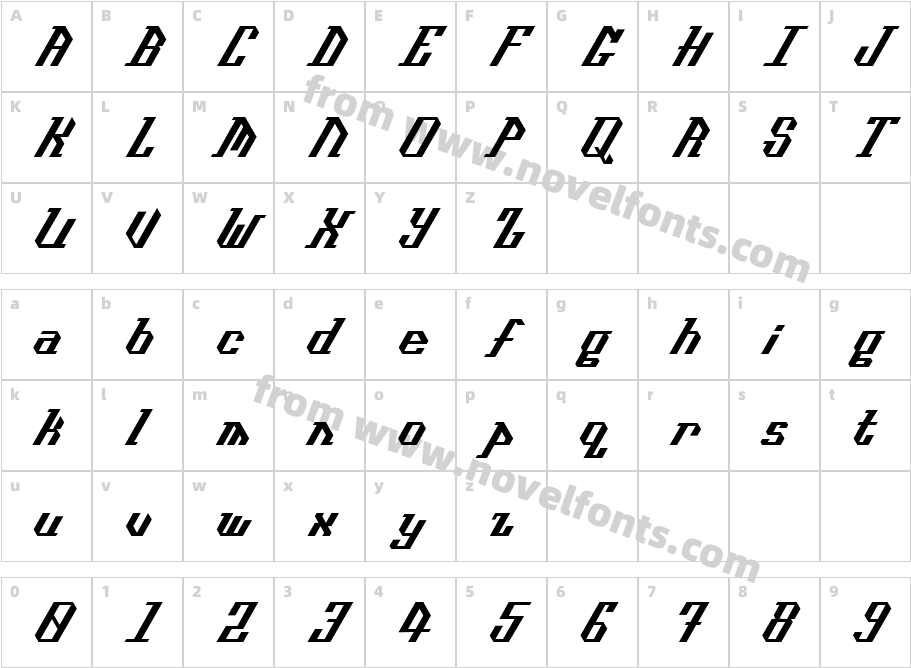 IsometypeCharacter Map