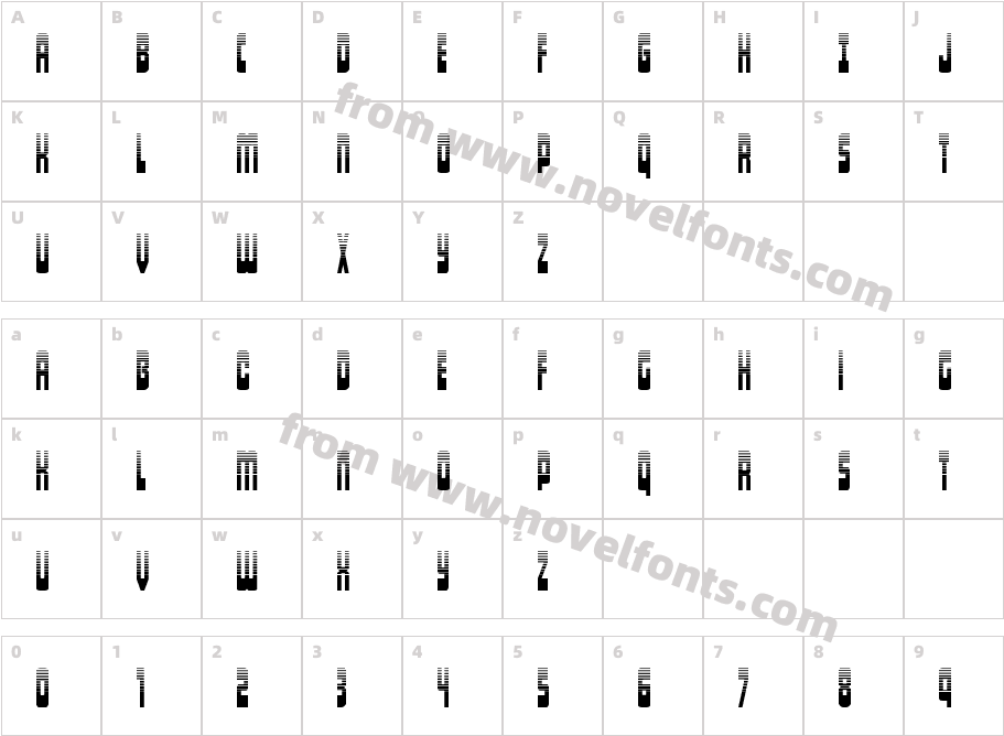 Isomorph HalftoneCharacter Map