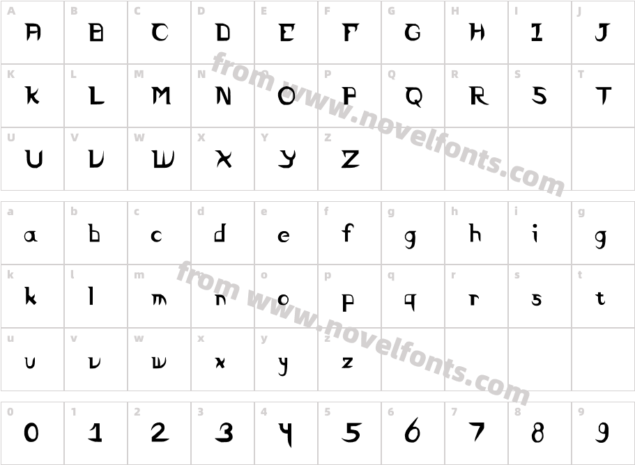 Israletter Final RegularCharacter Map