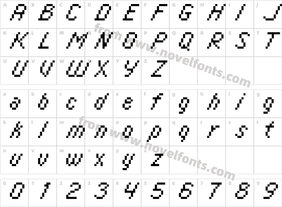 Italic0856Character Map