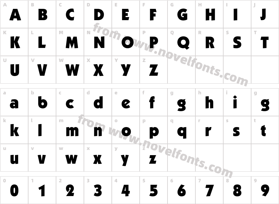 ItcKabelLT-UltraCharacter Map