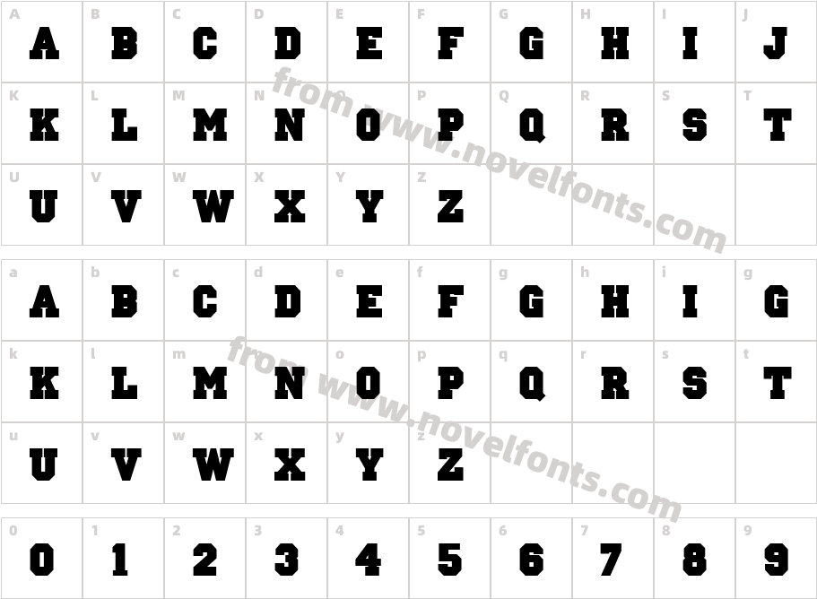 IvyLeagueSolidRegularSWFTECharacter Map