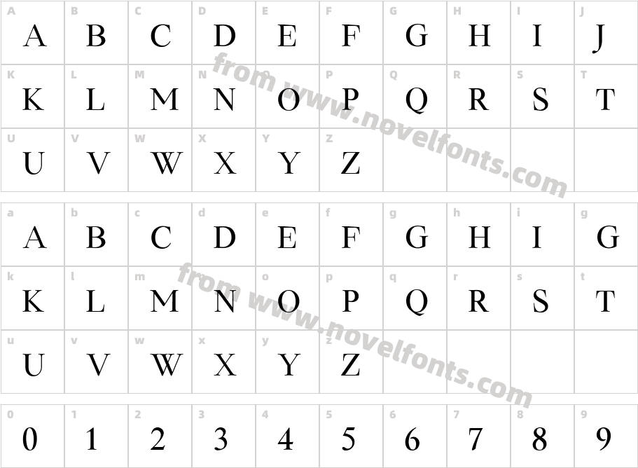 JANUARYCharacter Map