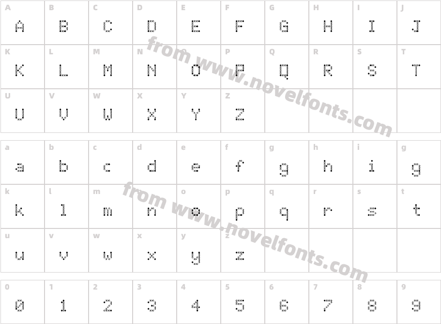 JD Rings RegularCharacter Map