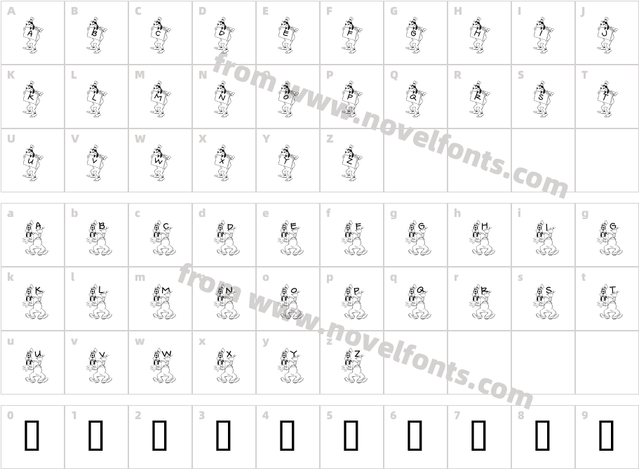 JLR Goofy WritingCharacter Map