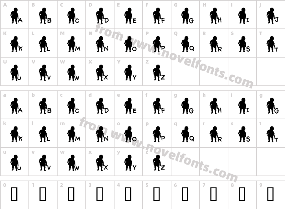 JLR Lookee Here!Character Map