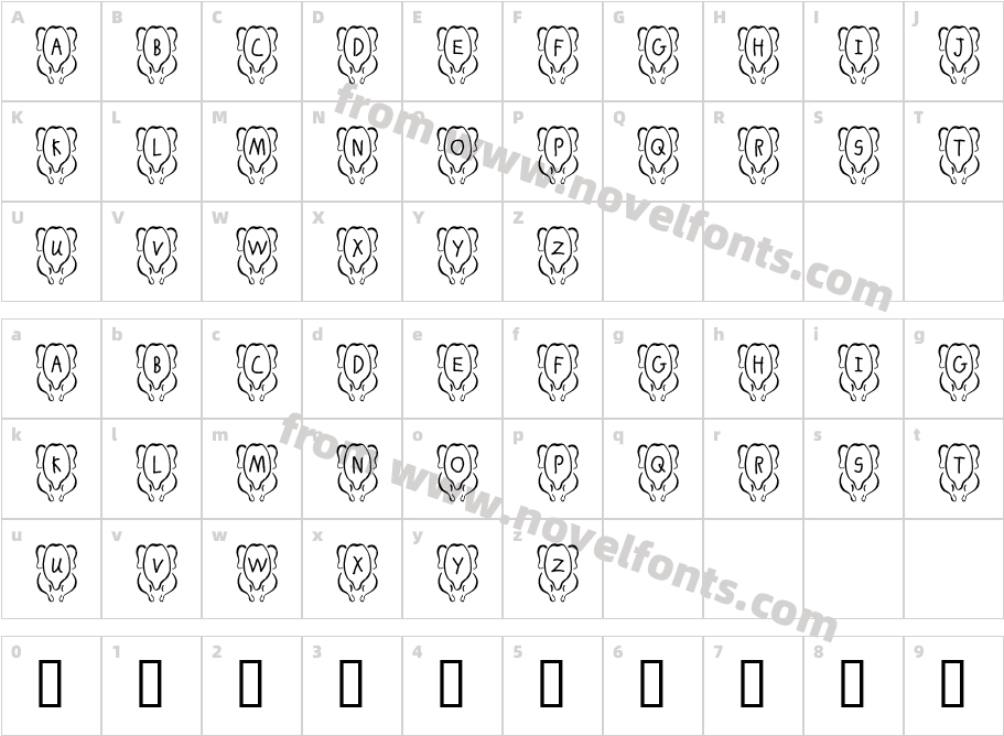 JLR White MeatCharacter Map